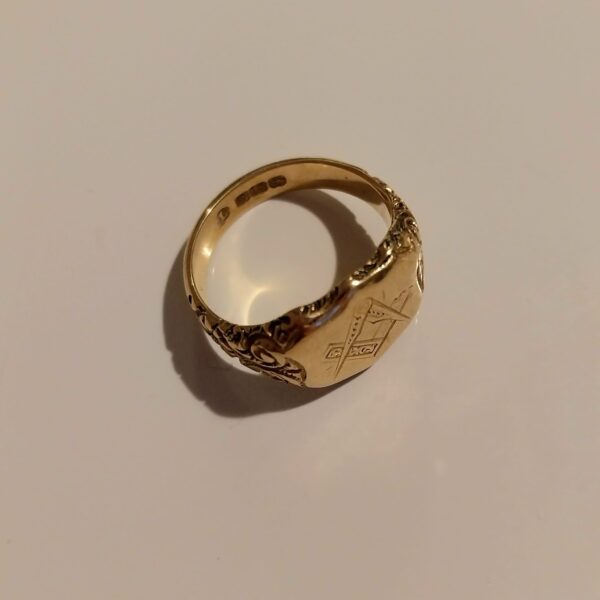 Gold ring Victorian Masonic 1803