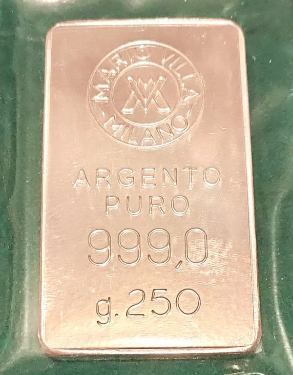 Silver bar Mario Villa Milano, 250 g