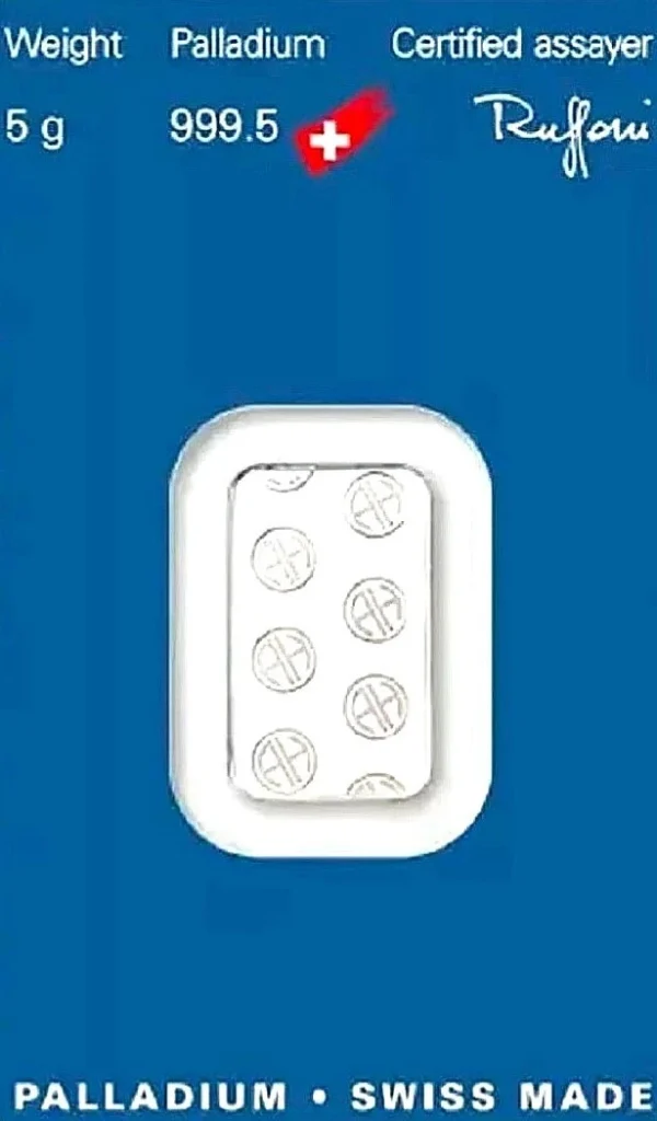 Gold bullion Palladium 5g