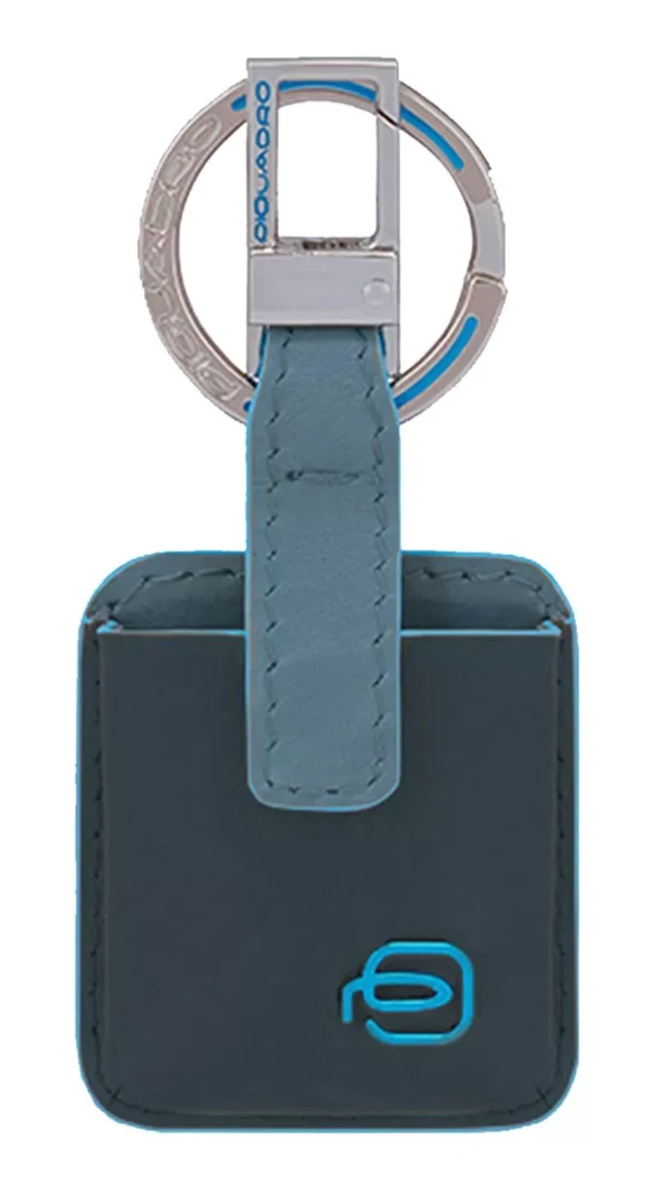 PQRCONN PIQUADRO Blue Square Key Holder With CONNEQU